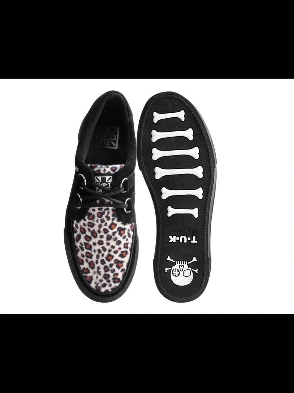 T.U.K. A3137 Leopard Suede Platform Creeper Sneakers Women’s 9